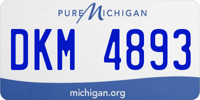 MI license plate DKM4893