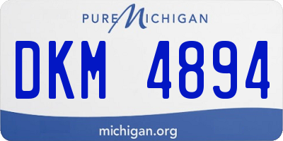 MI license plate DKM4894