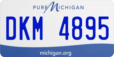 MI license plate DKM4895