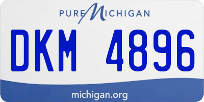 MI license plate DKM4896