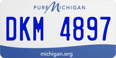 MI license plate DKM4897