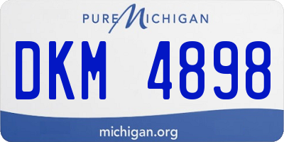 MI license plate DKM4898