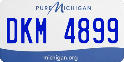 MI license plate DKM4899