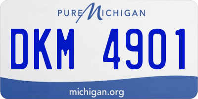 MI license plate DKM4901