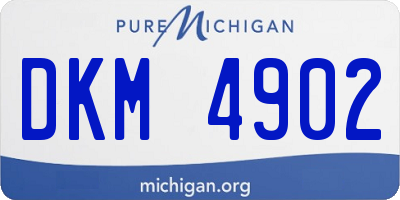 MI license plate DKM4902