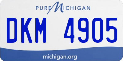 MI license plate DKM4905