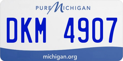 MI license plate DKM4907