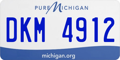 MI license plate DKM4912