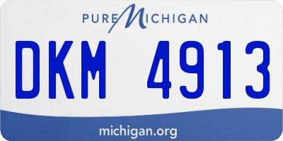 MI license plate DKM4913