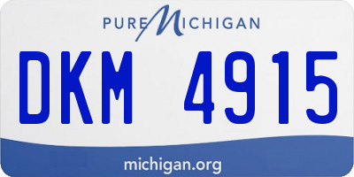 MI license plate DKM4915