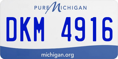 MI license plate DKM4916