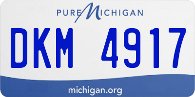 MI license plate DKM4917