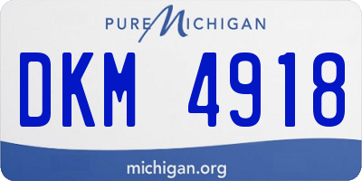 MI license plate DKM4918