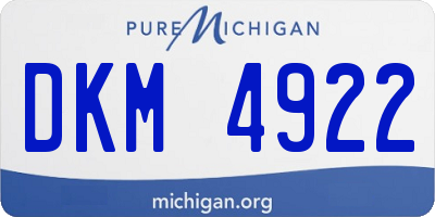 MI license plate DKM4922