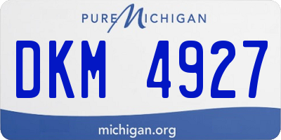 MI license plate DKM4927