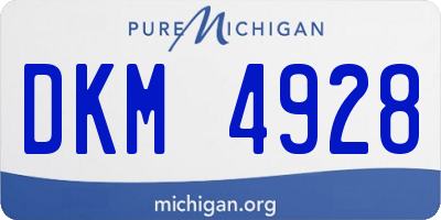 MI license plate DKM4928