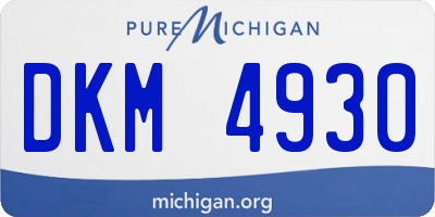 MI license plate DKM4930