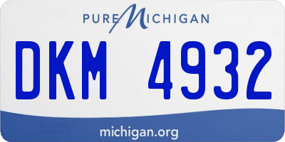 MI license plate DKM4932