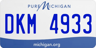 MI license plate DKM4933