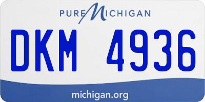 MI license plate DKM4936