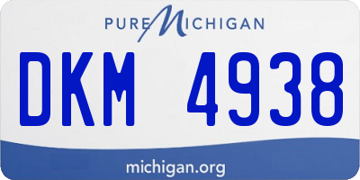 MI license plate DKM4938