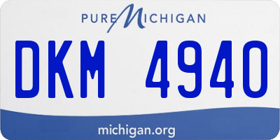 MI license plate DKM4940