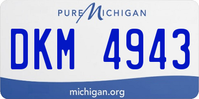 MI license plate DKM4943