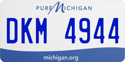 MI license plate DKM4944