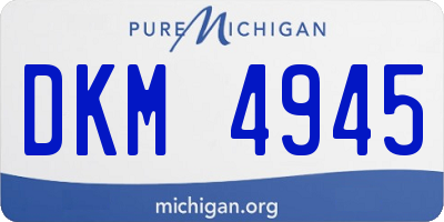MI license plate DKM4945