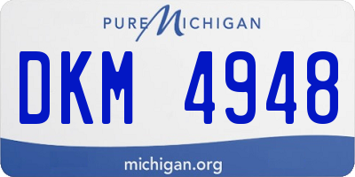 MI license plate DKM4948