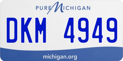 MI license plate DKM4949