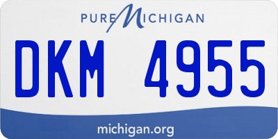 MI license plate DKM4955