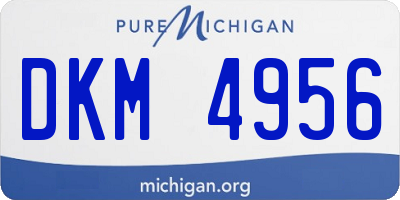 MI license plate DKM4956