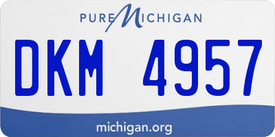 MI license plate DKM4957
