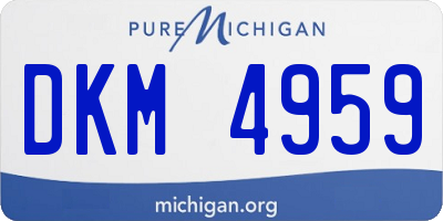 MI license plate DKM4959