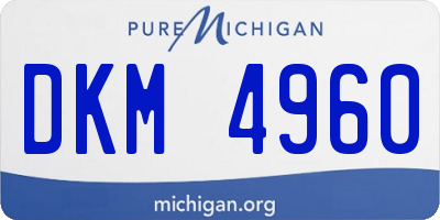 MI license plate DKM4960