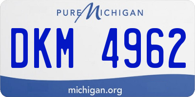 MI license plate DKM4962