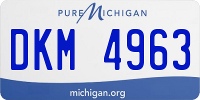 MI license plate DKM4963