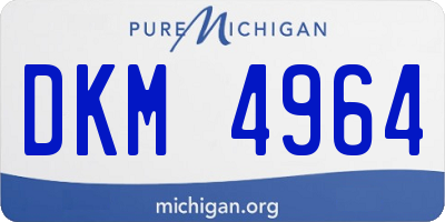 MI license plate DKM4964