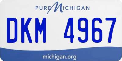 MI license plate DKM4967