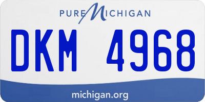 MI license plate DKM4968