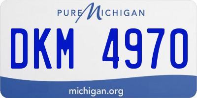 MI license plate DKM4970