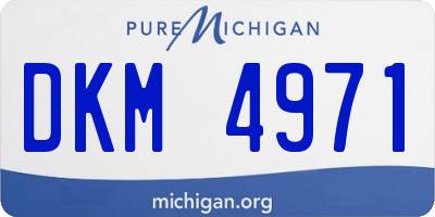 MI license plate DKM4971