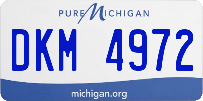 MI license plate DKM4972