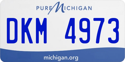 MI license plate DKM4973