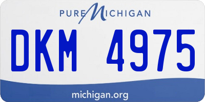 MI license plate DKM4975