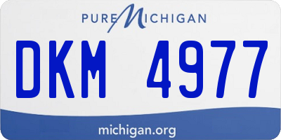 MI license plate DKM4977