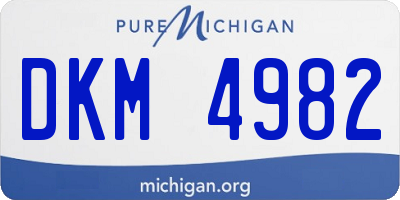 MI license plate DKM4982