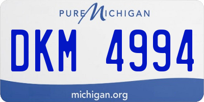 MI license plate DKM4994