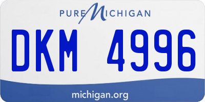 MI license plate DKM4996